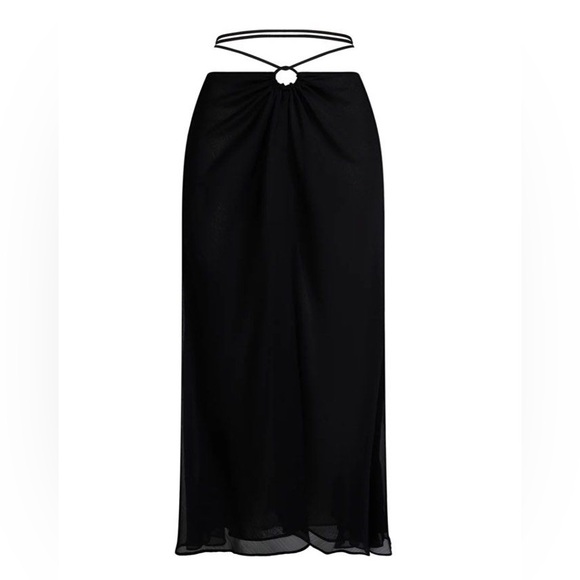Lioness Cipriani Skirt - Midi or Maxi Length, Black, Waist Tie Feature - Picture 8 of 10